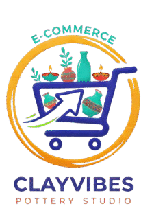 ClayVibes Pottery Studio e-commerce logo featuring traditional handmade clay utensils – best clay utensils in Delhi